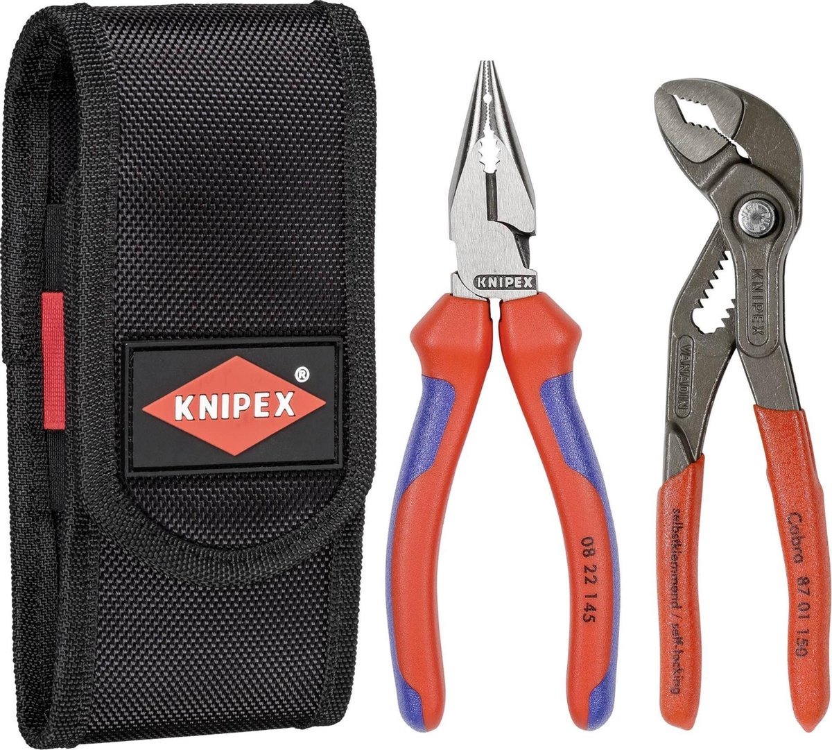 Knipex Set tangen: waterpomptang Cobra en universele tang -