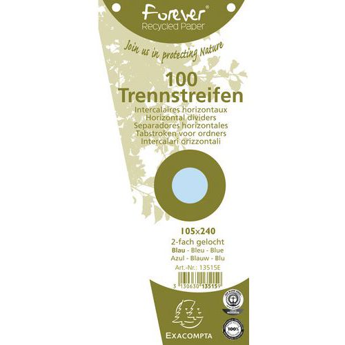 Exacompta Tabstrook met perforatie FOREVER 180g trapezium 105x240mm Pak van 100