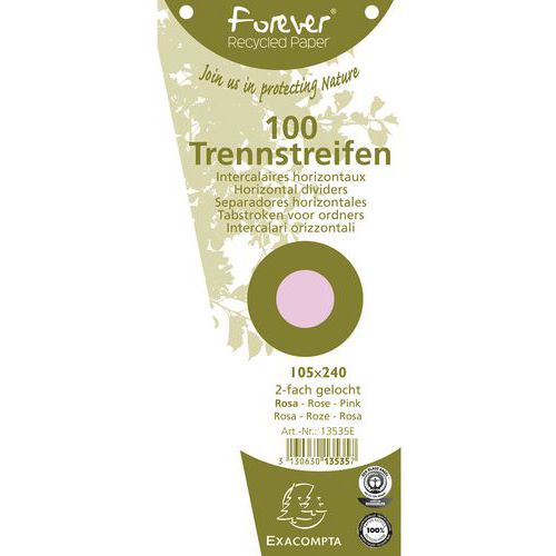 Exacompta Tabstrook met perforatie FOREVER 180g trapezium 105x240mm Pak van 100