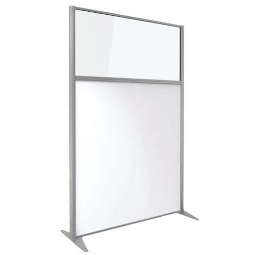 Clen Scheidingswand KP+ - Melamine met glas - Hoogte 180 cm