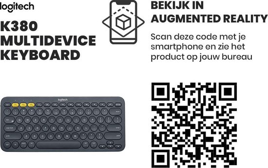 Logitech K380 - Draadloze Toetsenbord - QWERTY - NL - Zwart