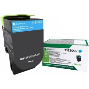 Lexmark 71B20C0 Lasertoner 2300pagina's Cyaan toners & lasercartridge