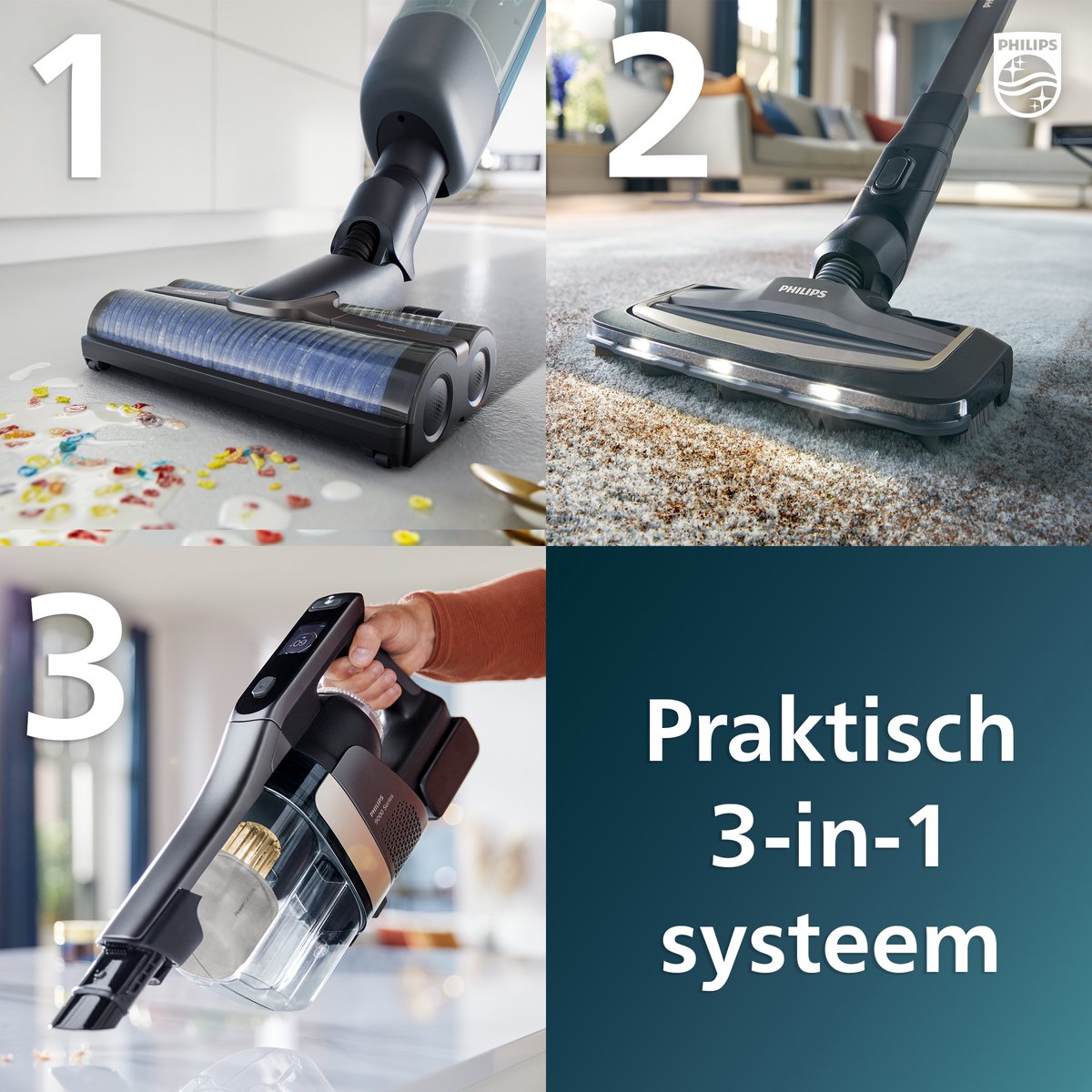 Philips Xw9383/01 Aquatrio Cordless Snoerloze Wet & Drystofzuiger