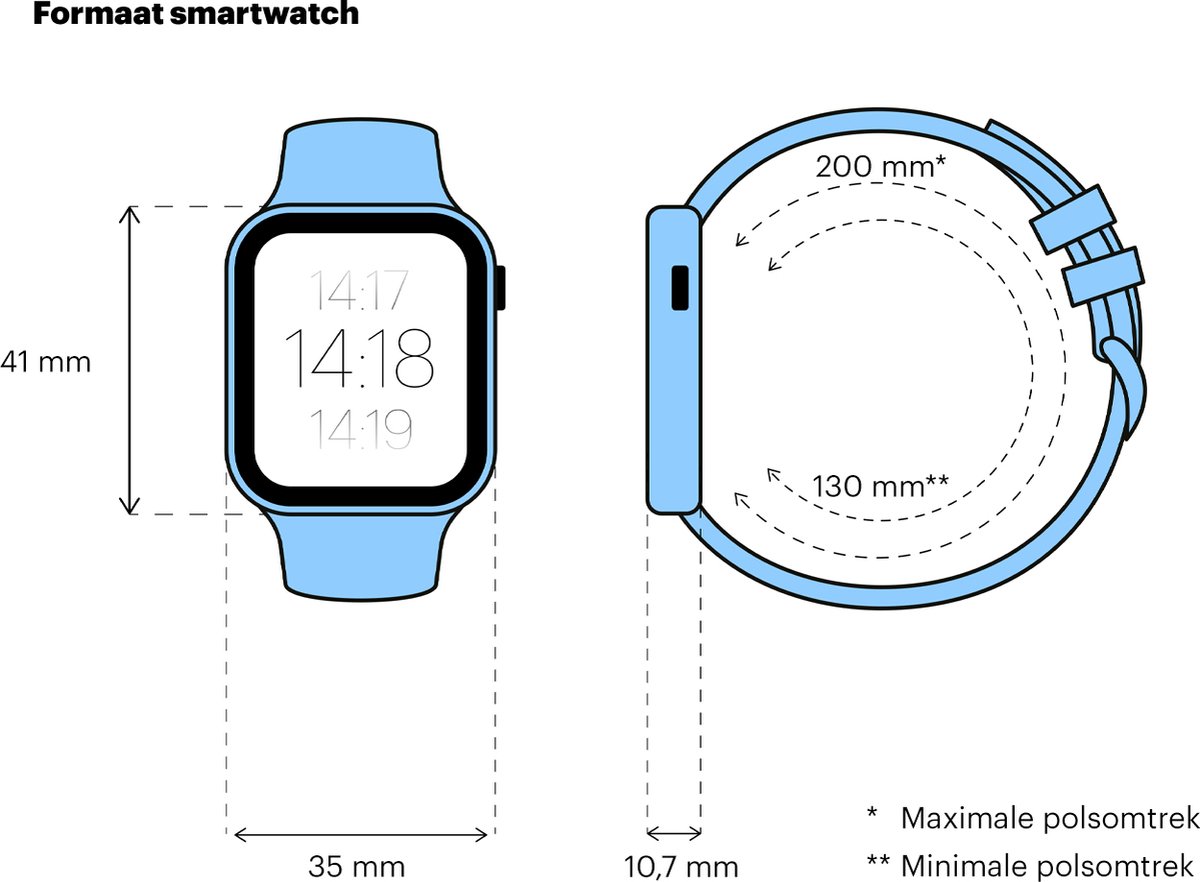 Apple Watch Series 8 41 Mm Midnight/aluminium/midnight - Zwart