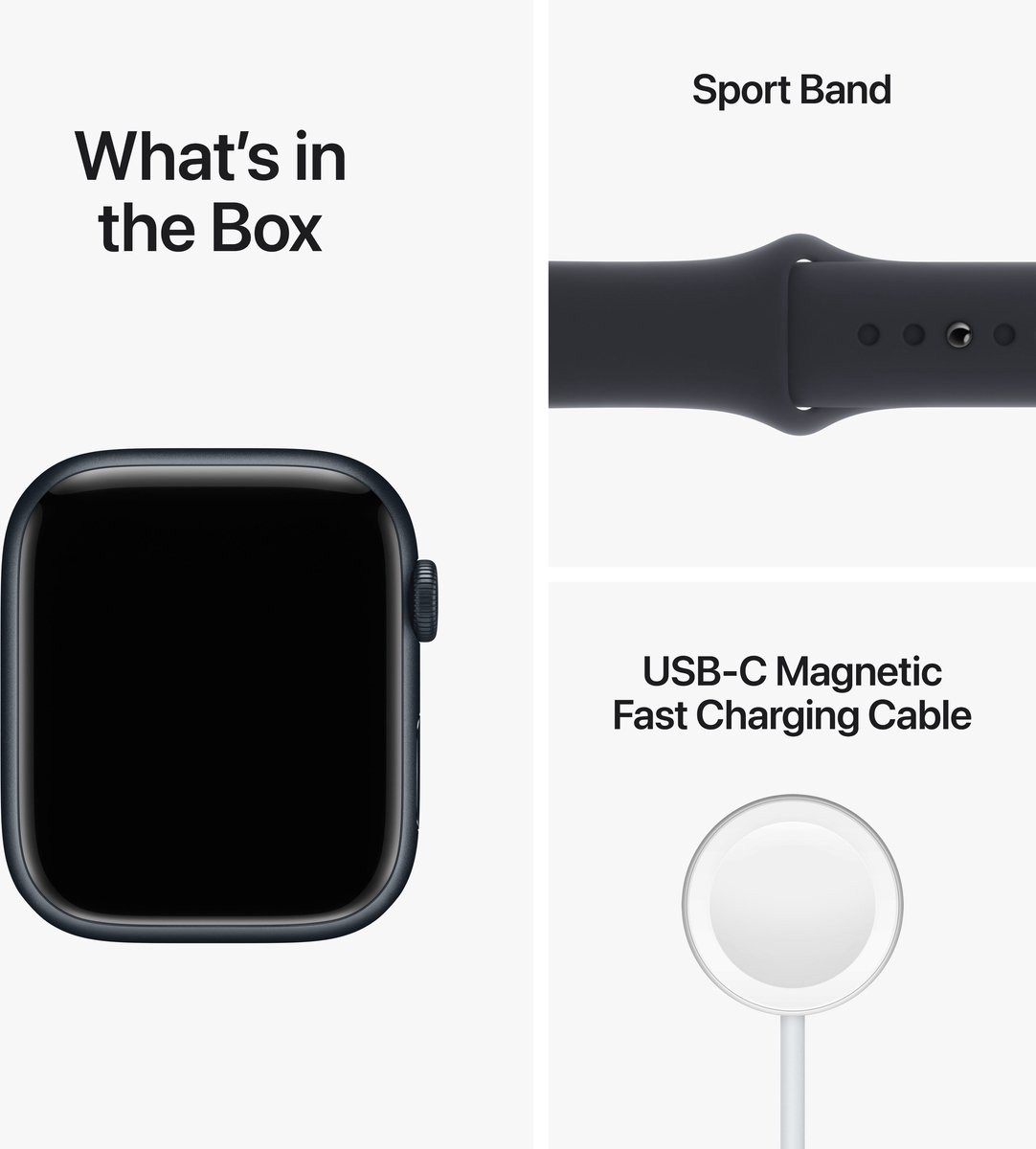 Apple Watch Series 8 41 Mm Midnight/aluminium/midnight - Zwart