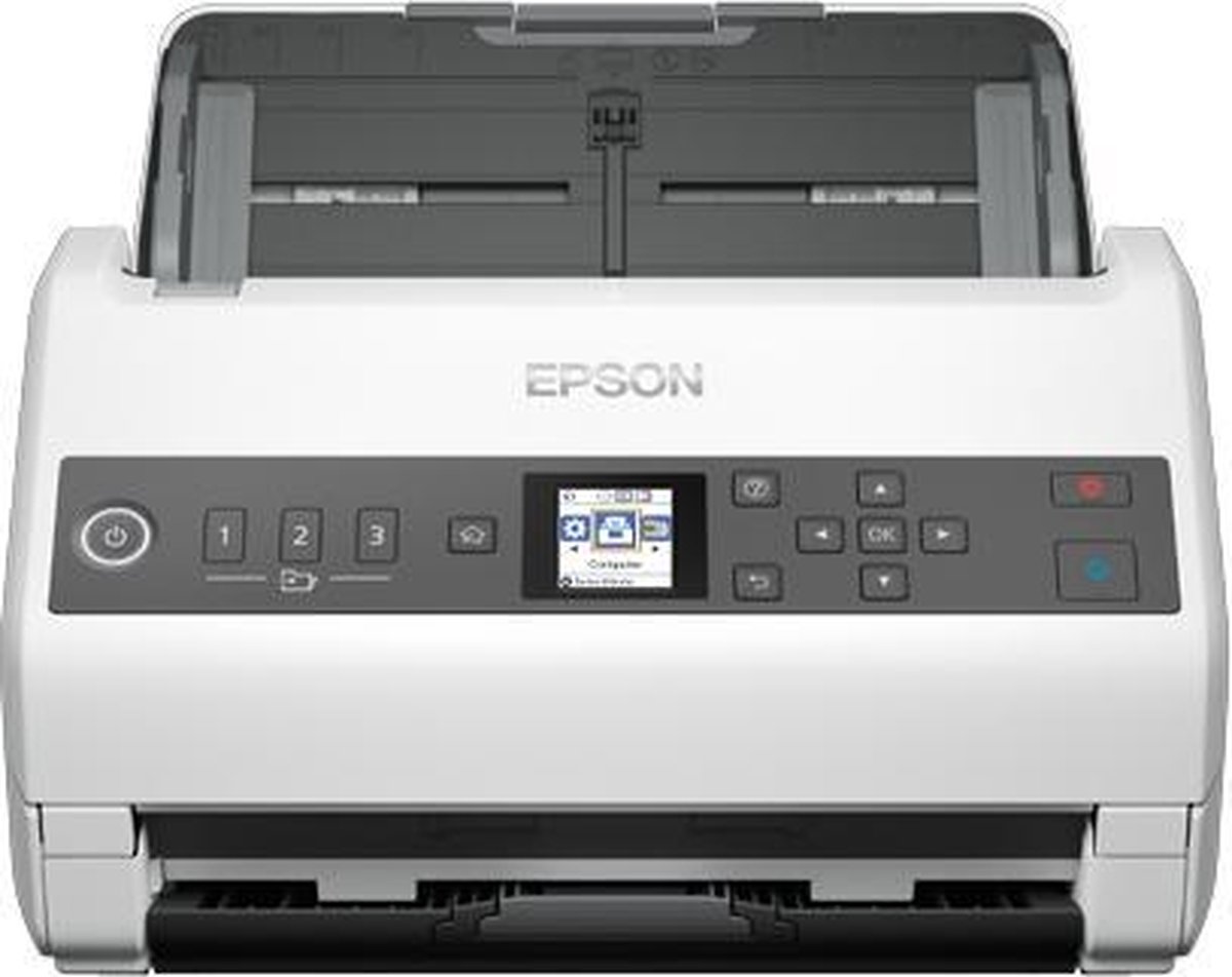 Epson DS-730N 600 x 600 DPI Paginascanner, Grijs A4 - Zwart