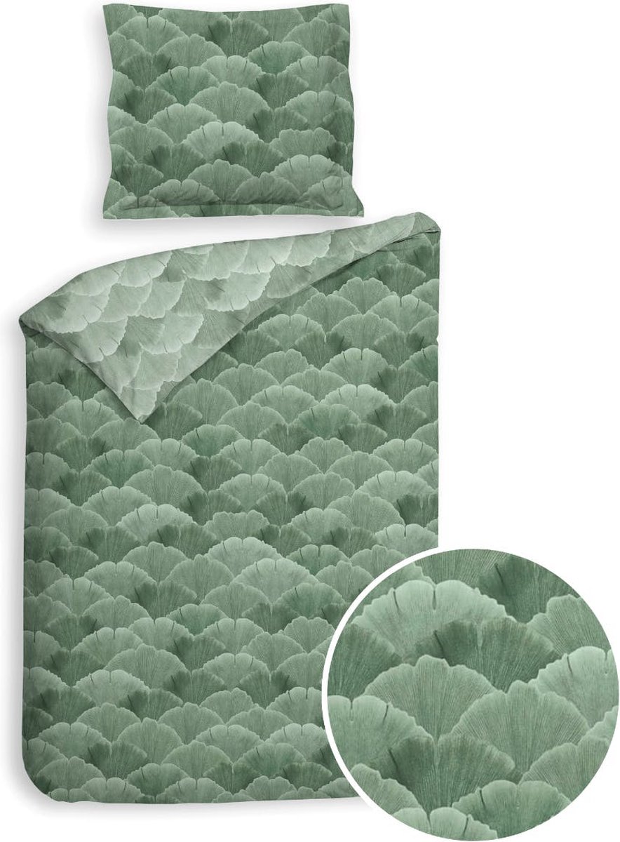 Heckett & Lane Dekbedovertrek Danilo - 140 x 200/220 cm - Groen