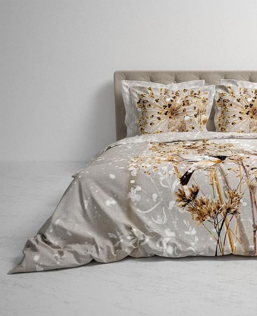 Heckett & Lane Dekbedovertrek Malthe - 200 x 200/220 cm - taupe