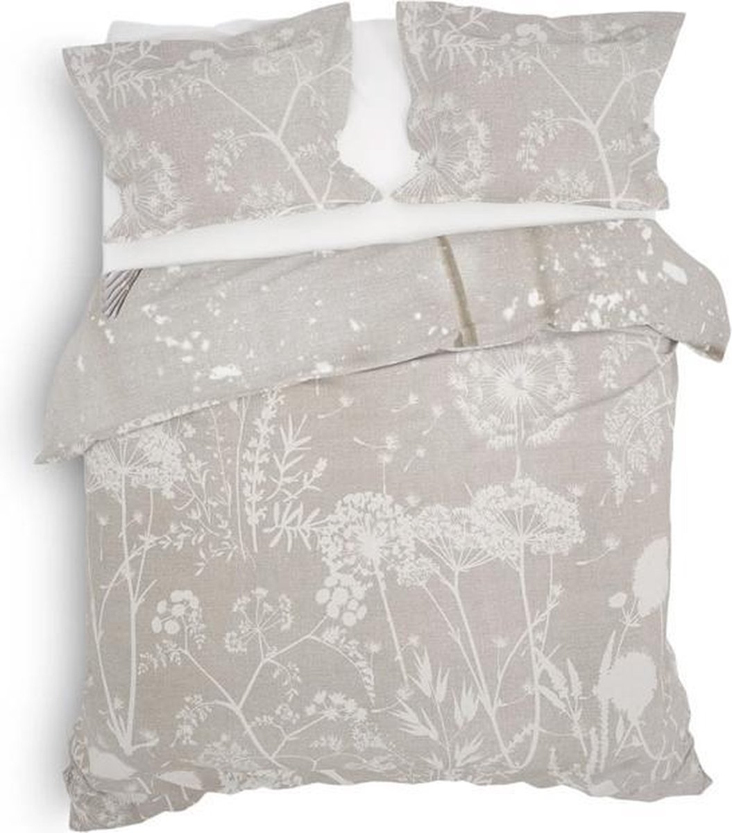 Heckett & Lane Dekbedovertrek Malthe - 200 x 200/220 cm - taupe
