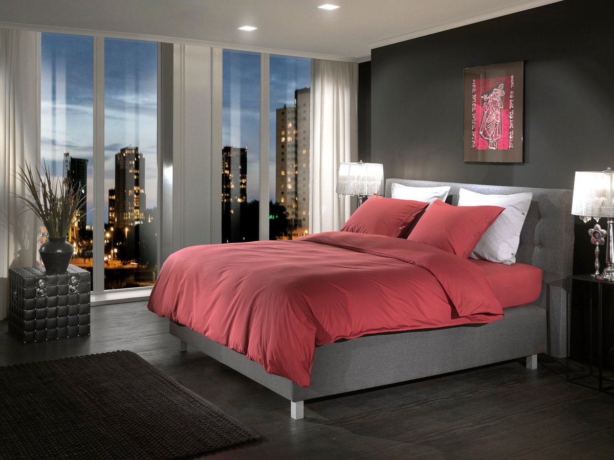 Beter Bed Dekbedovertrek Percale - 240 x 200/220 cm - Rood