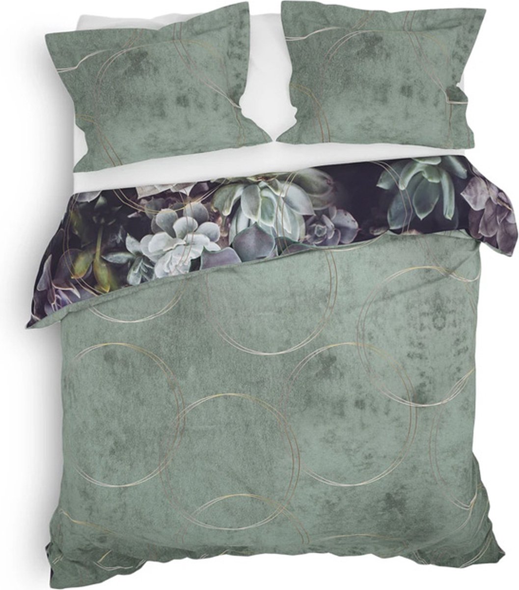 Heckett & Lane Dekbedovertrek Scott - 240 x 200/220 cm - Groen