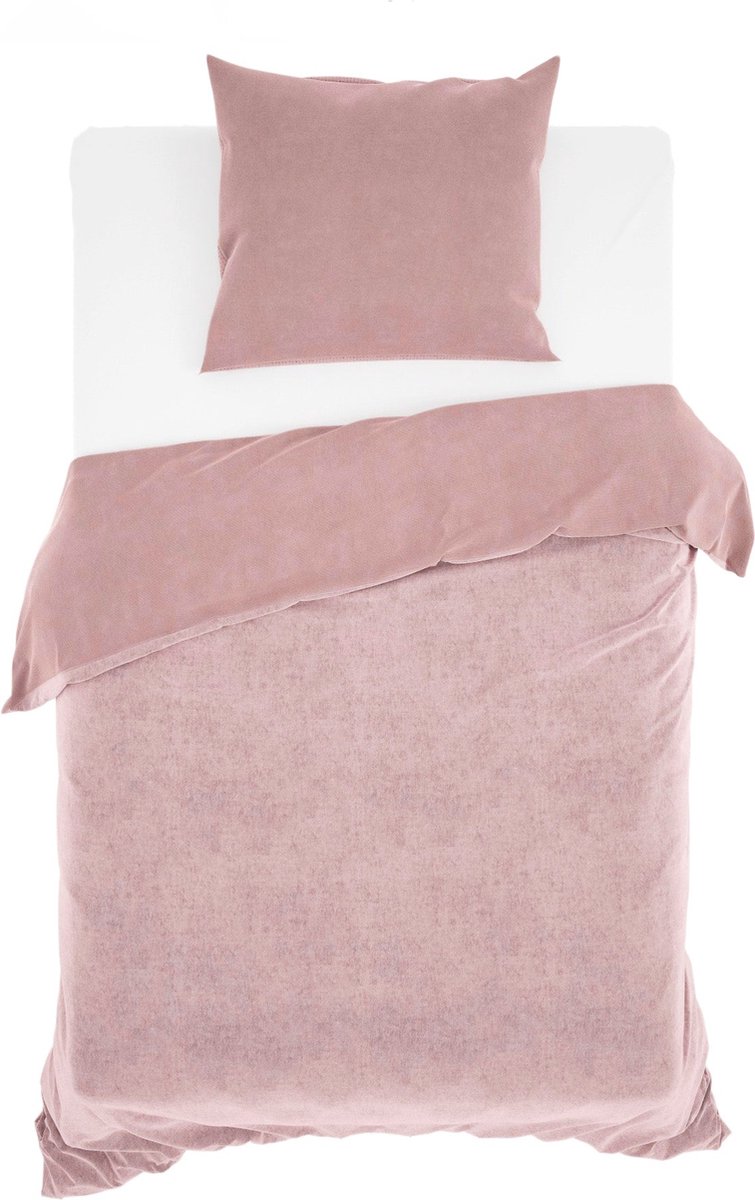 Zo Home Dekbedovertrek Velluto - 240 x 200/220 cm - Roze