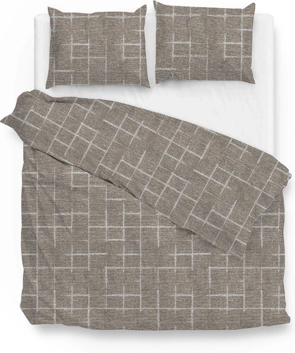 Zo Home Dekbedovertrek Zale - 140 x 200/220 cm - taupe