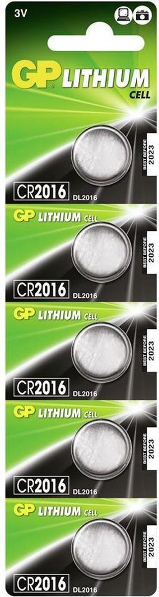 GP Lithium Knoopcel Cr2016 5st