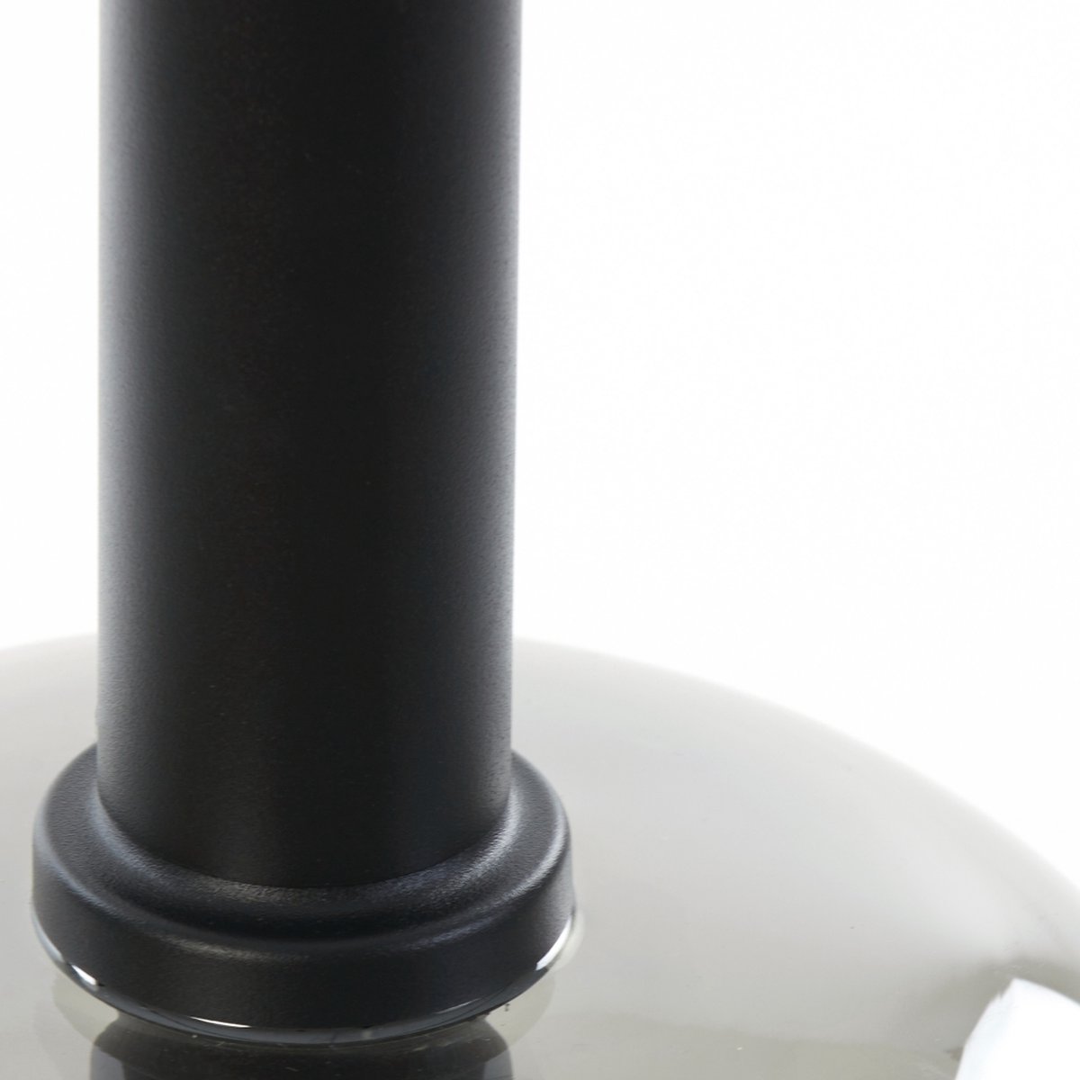 Light & Living Lekar Hanglamp 21x37 cm + smoke glas - Zwart