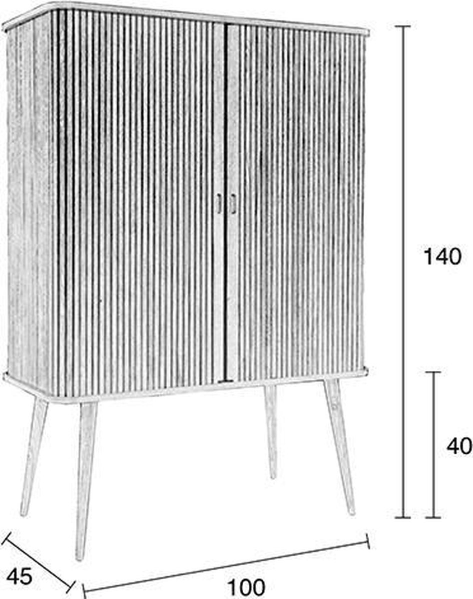 Zuiver Barbier Buffetkast - Zwart