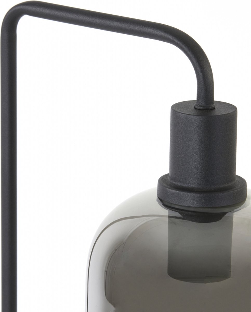 Light & Living Tafellamp 26x20x60 cm LEKAR - smoke glas - Zwart