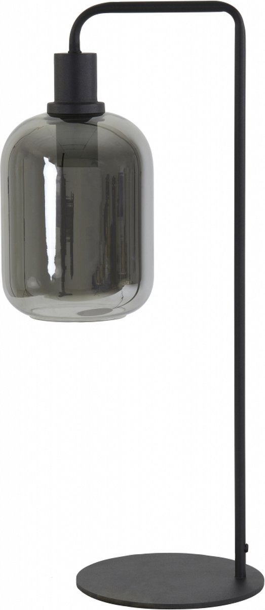 Light & Living Tafellamp 26x20x60 cm LEKAR - smoke glas - Zwart
