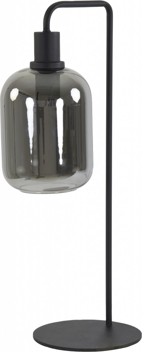 Light & Living Tafellamp 26x20x60 cm LEKAR - smoke glas - Zwart