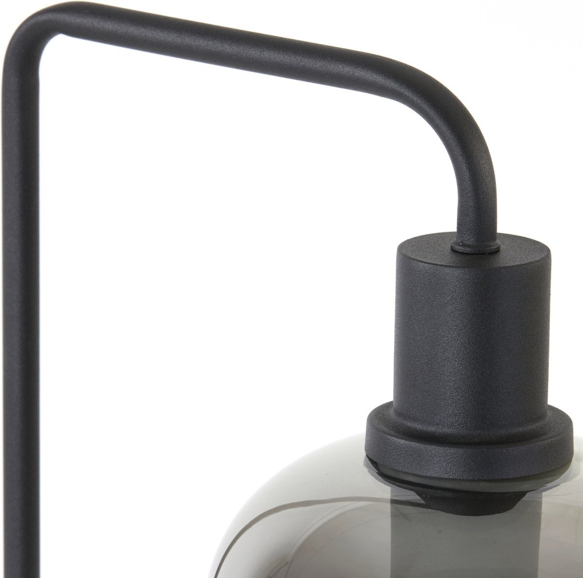 Light & Living Tafellamp 26x20x60 cm LEKAR - smoke glas - Zwart