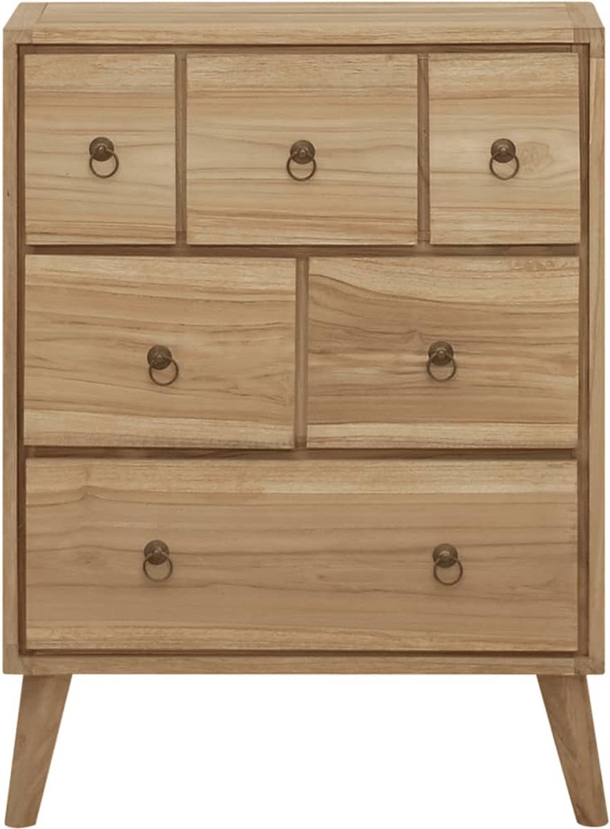 Vidaxl Ladekast 56x30x80 Cm Massief Teakhout - Bruin