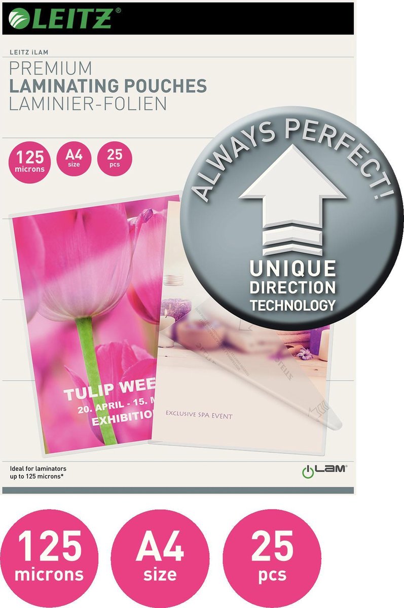 Leitz Lamineerhoes iLAM UDT warm A4 125 micron