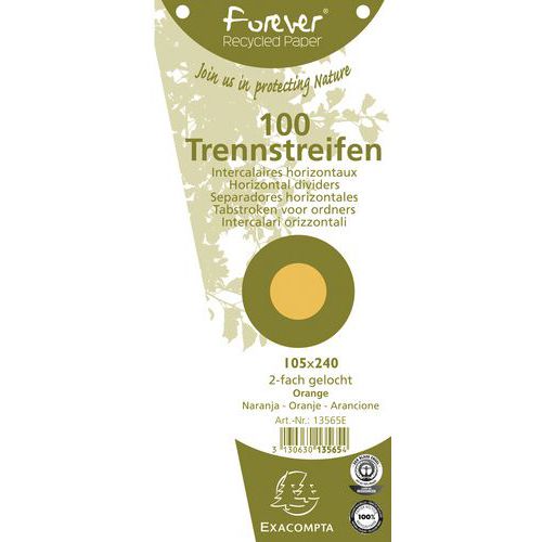 Exacompta Tabstrook met perforatie FOREVER 180g trapezium 105x240mm Pak van 100