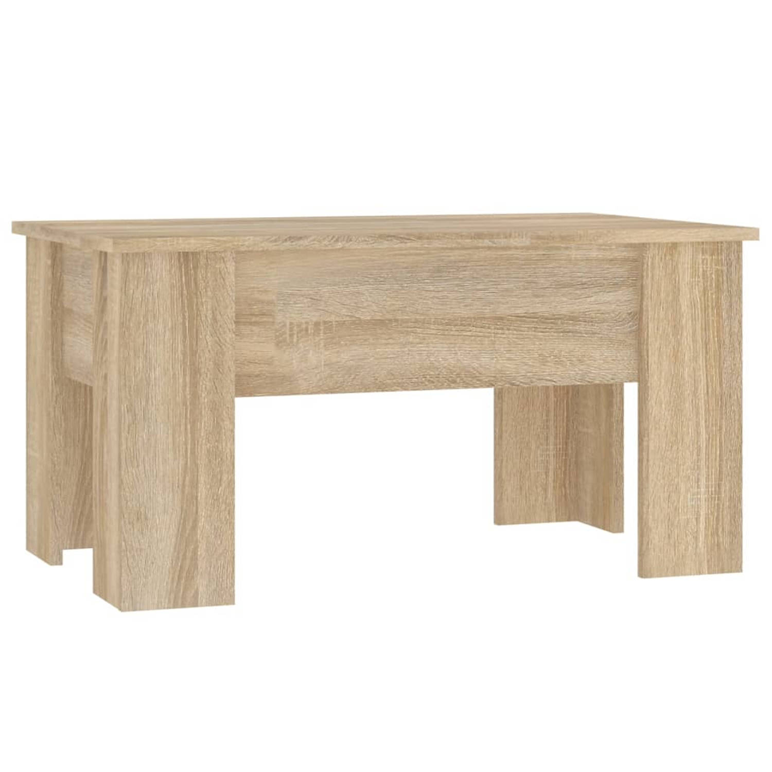 Vidaxl Salontafel 79x49x41 Cm Bewerkt Hout Sonoma Eikenkleurig - Bruin