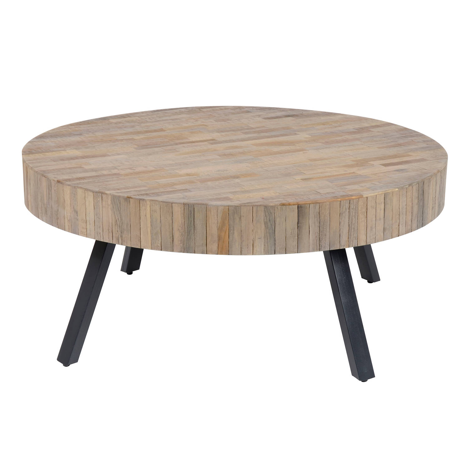 Hoyz - Salontafel Teca - Rond - Ø90 - Hout - 90x90x40 - Bruin