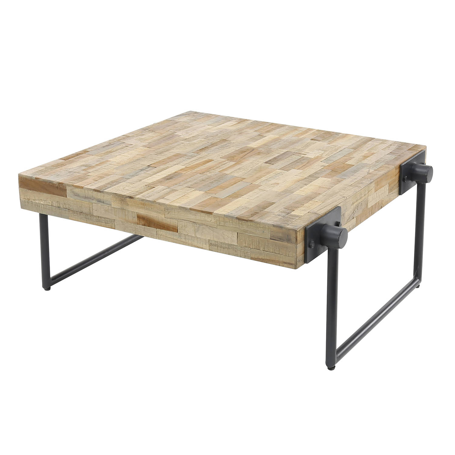 Hoyz - Salontafel Teca - Bijzettafel - Hout - 70x70x33 - Bruin