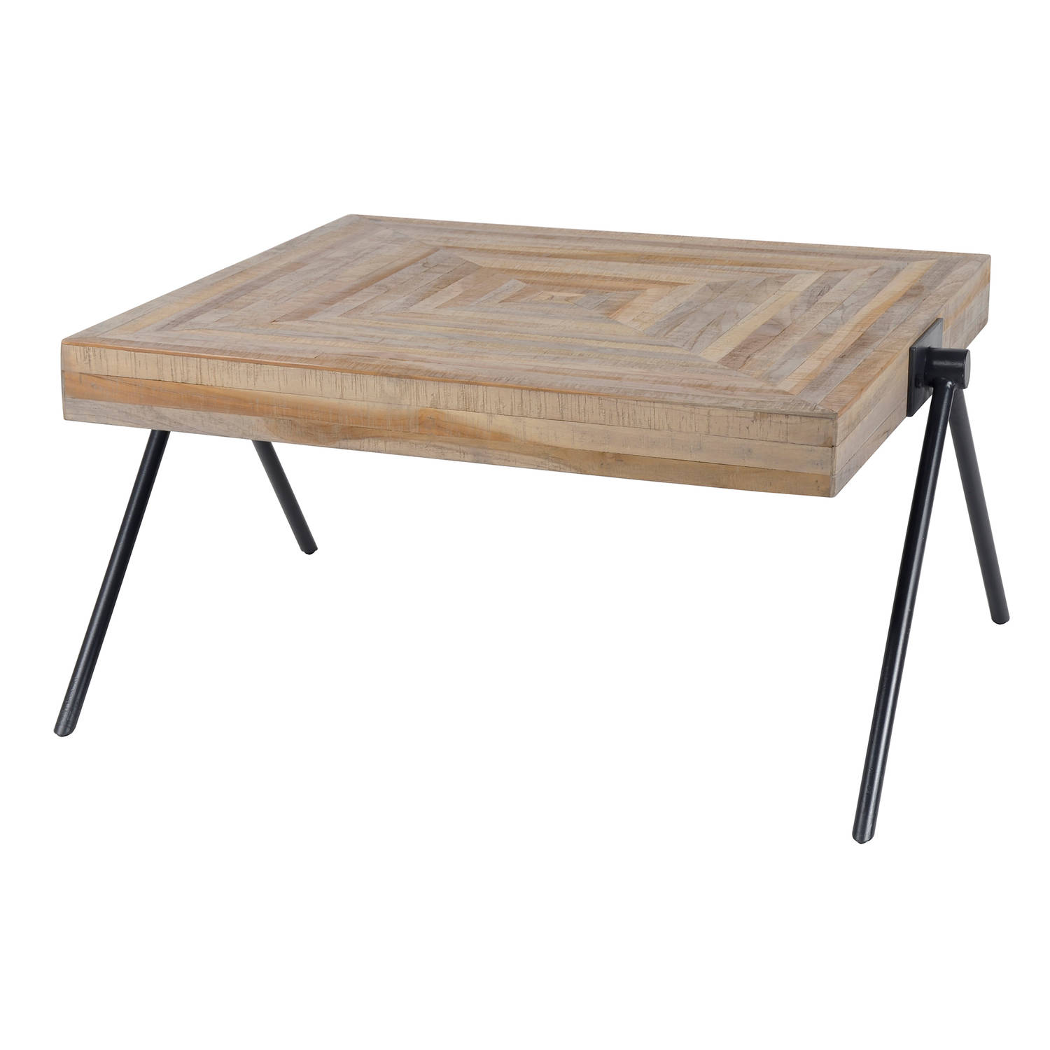 Hoyz - Salontafel Teca - Balance - 80x80x43 - Hout - Zwart