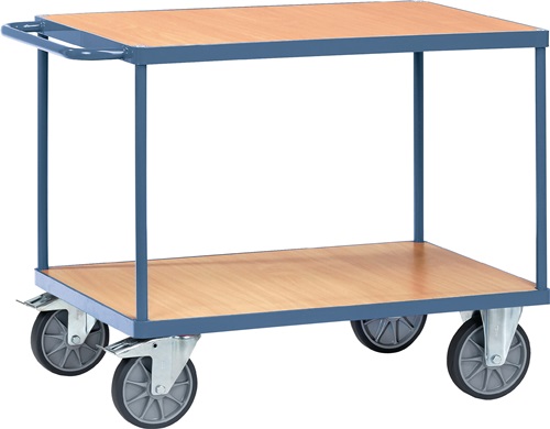 Tafelwagen | 2 laadvlakken L1000xB700mm | duifblauw, RAL 5014 drgverm.600 kg - 9000444116