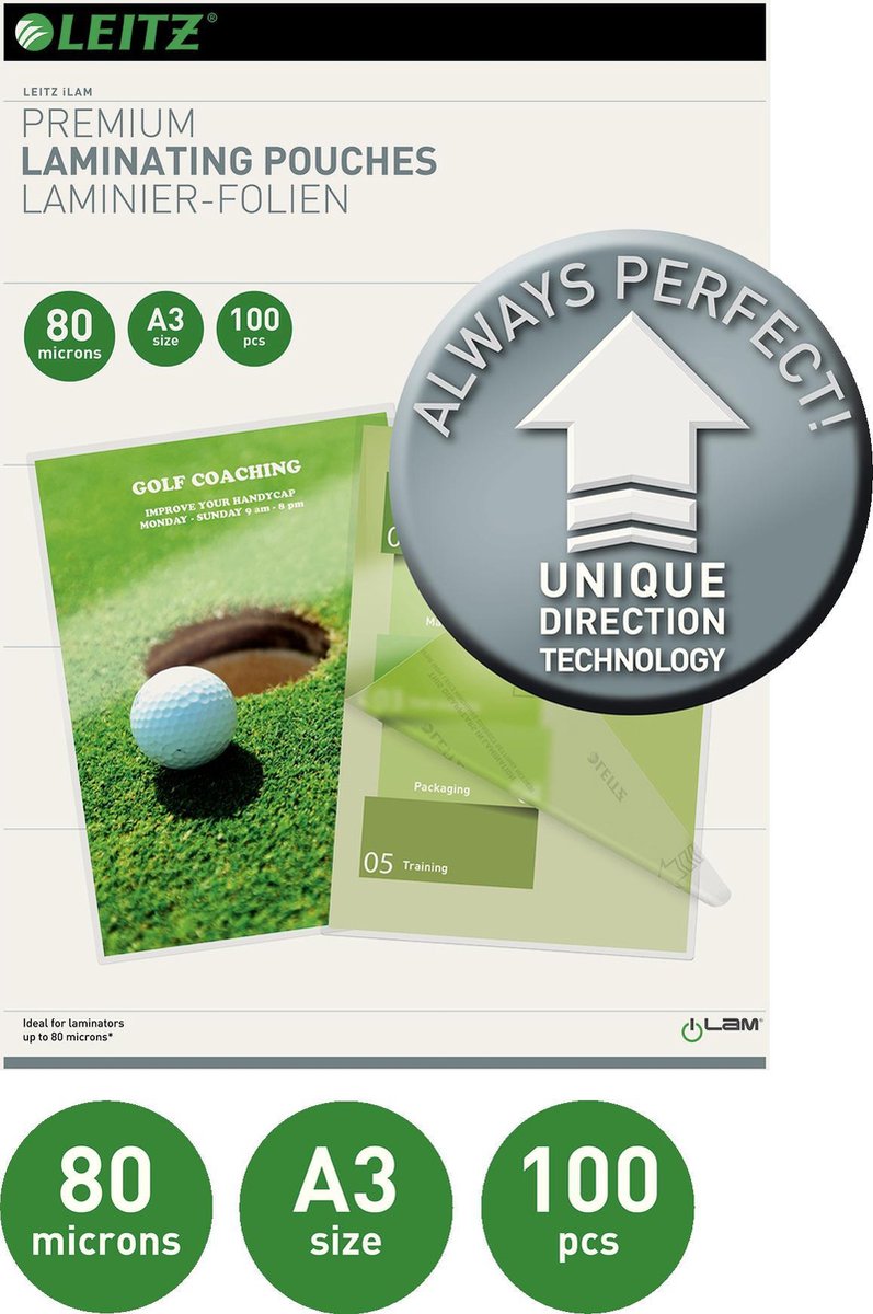 Leitz Lamineerhoes iLAM UDT warm hoogglans A3 80 micron