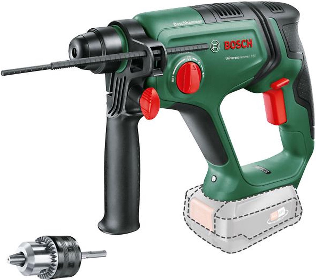 Bosch UniversalHammer 18V | 2.0 J | Incl. adapter | Excl. accu&apos;s en lader