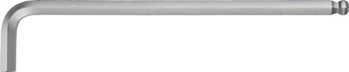 No Name Haakse zeskantschroevendraaier | sleutelwijdte 3 mm | lang, kogelkop | 126 x 20 mm - 4000825456