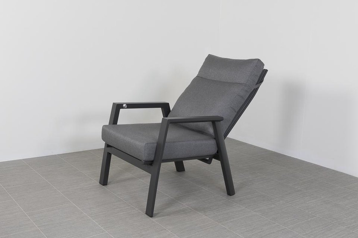Vdg Azoren Loungestoel Verstelbaar - Antraciet - Grijs