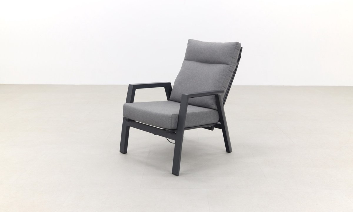 Vdg Azoren Loungestoel Verstelbaar - Antraciet - Grijs