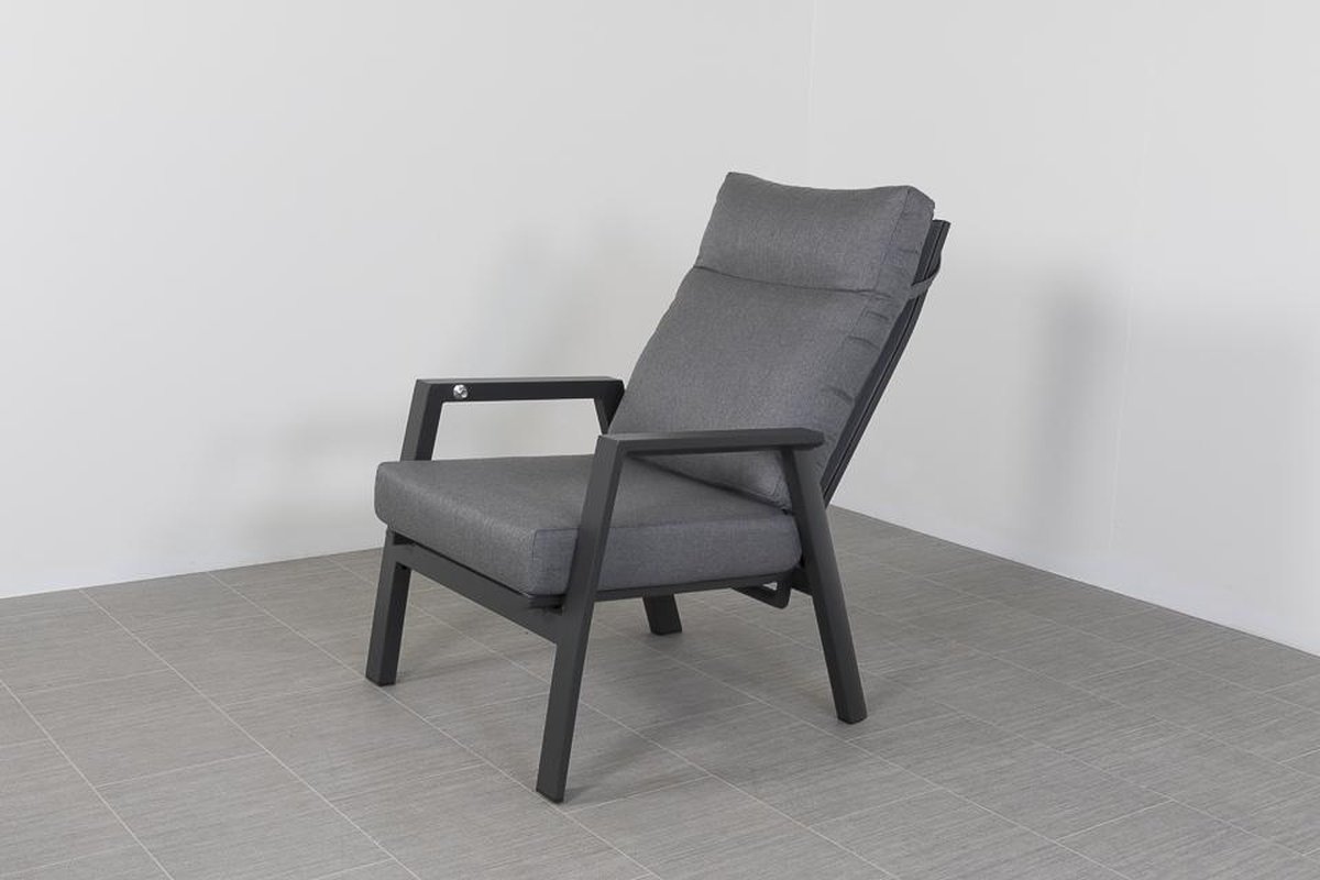 Vdg Azoren Loungestoel Verstelbaar - Antraciet - Grijs