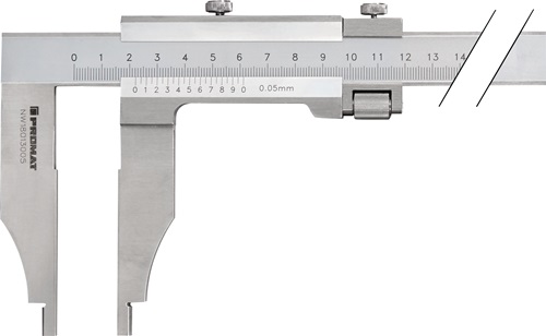 Werkplaatsschuifmaat | DIN 862 | 800 mm | snavellengte 150 mm - 4000851134