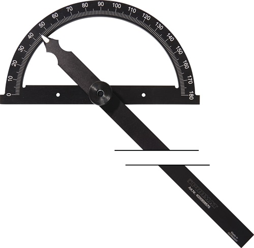 Hoekmeter | gradenboog-d. 120 mm | beenlengte 150 mm - 4000858562