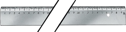 Lineaal | lengte 2000 mm | staal zonder beschermde uiteinden - 4000858808