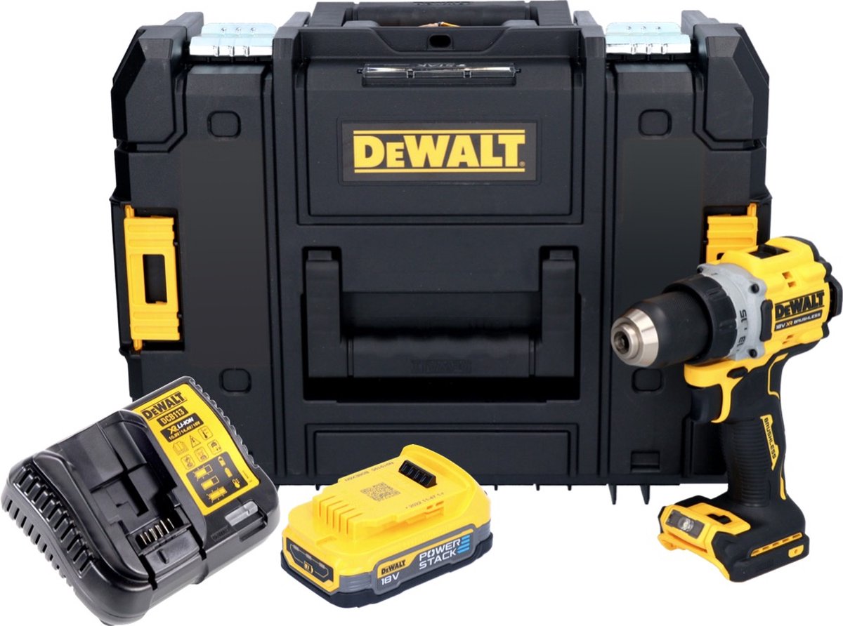 DeWalt DCD800E2T-QW Accu Klopboormachine | 18V XR | 2 x 18V Powerstack accu + Oplader | In Tstak