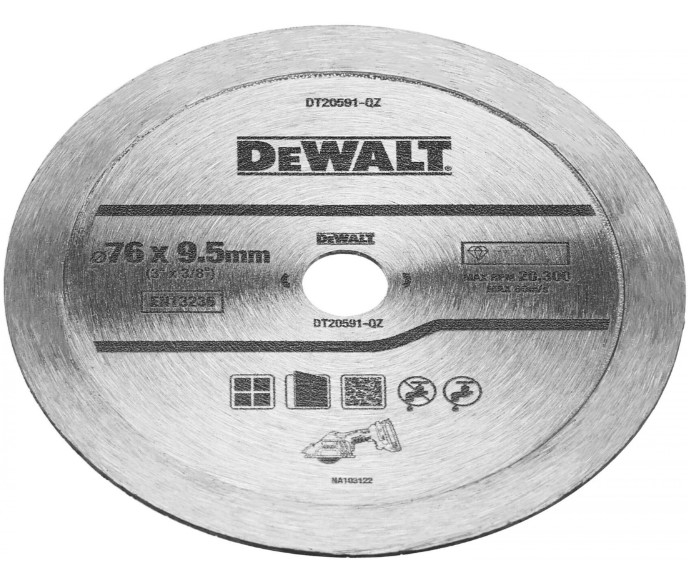 DeWalt DT20591-QZ Diamantblad | voor tegels | 76 x 20 mm