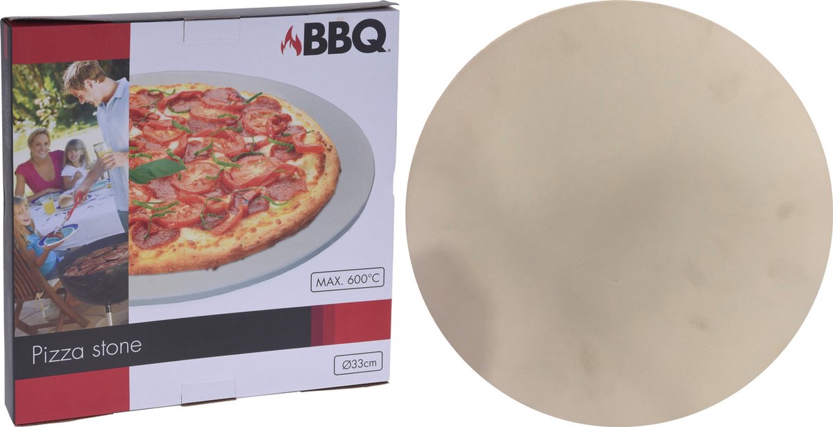 Maxxgarden Bbq Pizzasteen Pizza Stone Rond Medium (33 Cm) - Beige