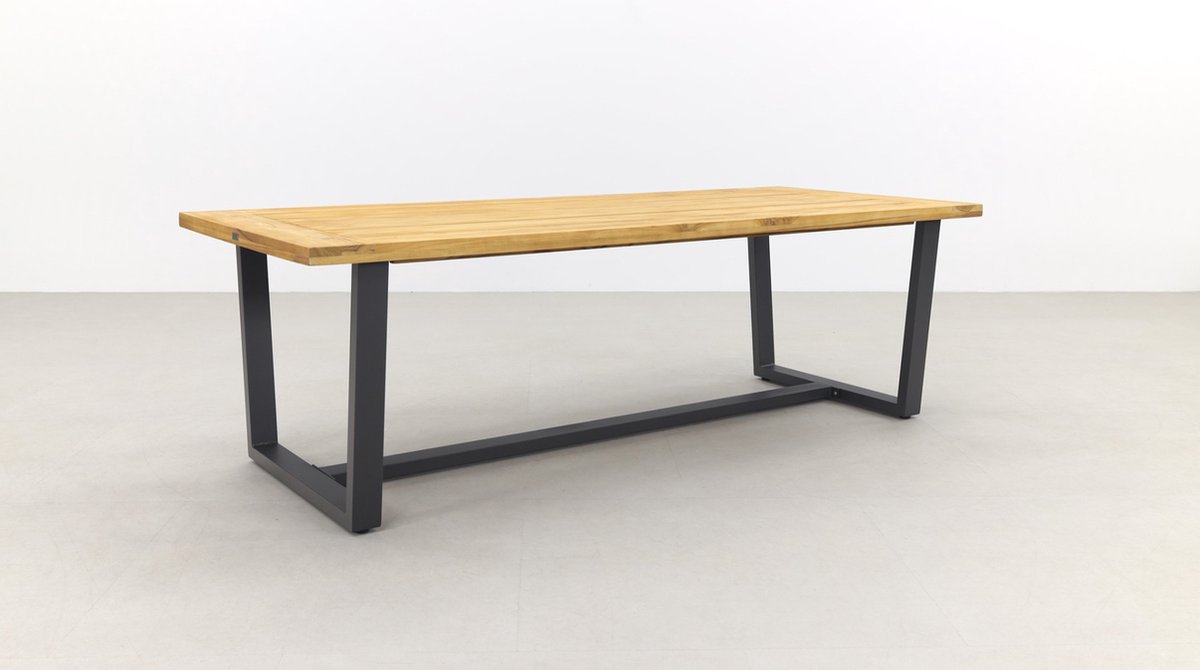Barista - Antraciet/murano Teak - 240x100 Cm. - Tuinset 7-delig - Grijs