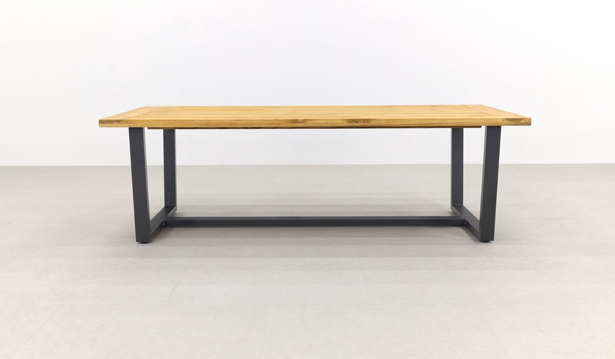 Barista - Antraciet/murano Teak - 240x100 Cm. - Tuinset 7-delig - Grijs
