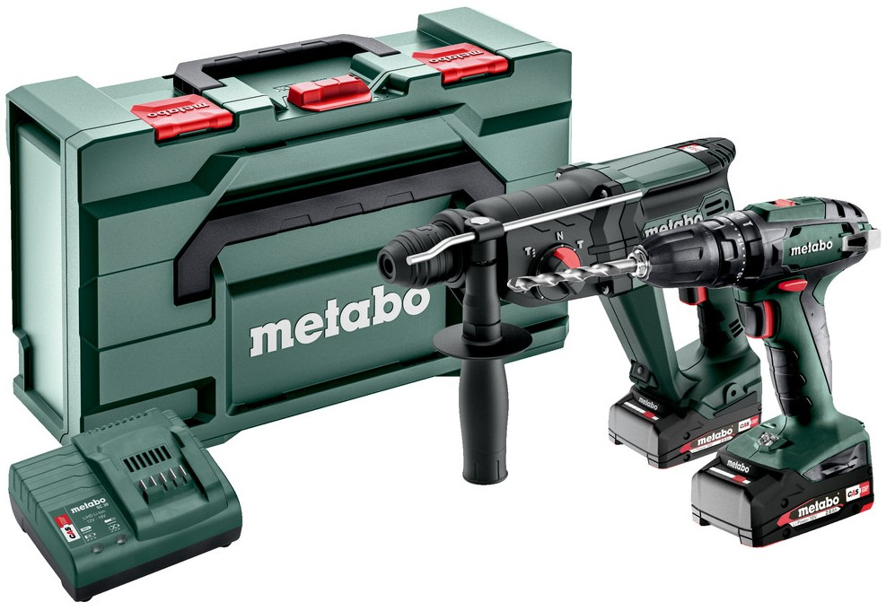 Metabo Comboset 2.3.4 | SB18 Accuklopboor + KH18LTX 24 Combihamer | 18V | 2,0Ah Li-Ion