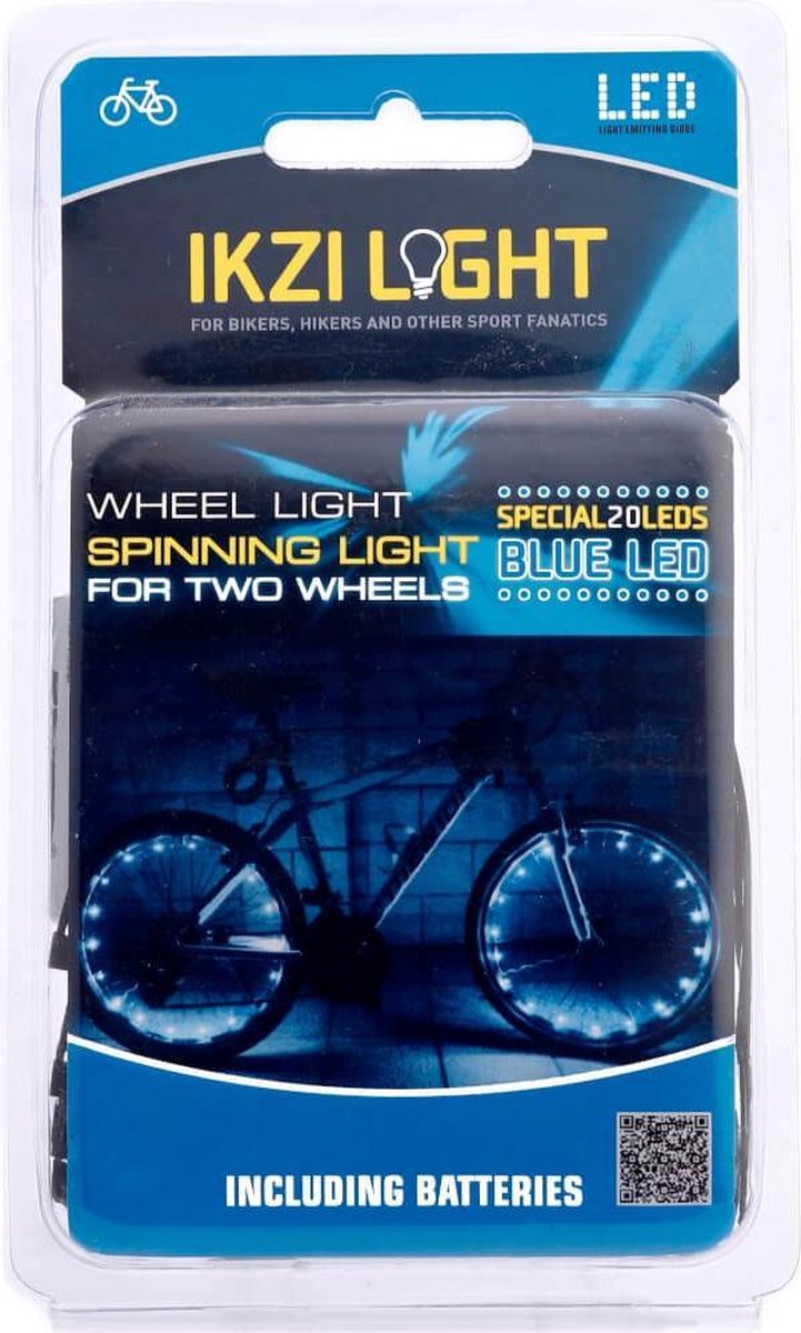 IKZI Light wiellicht Spinning light 20 led batterij - Blauw