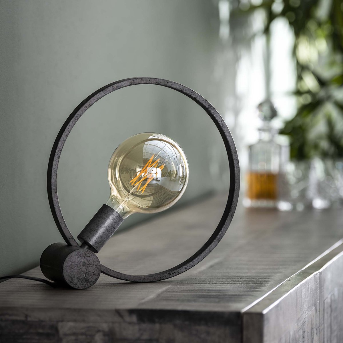 Hoyz - Tafellamp Circular - Ø30 Lamp/zwart - Grijs