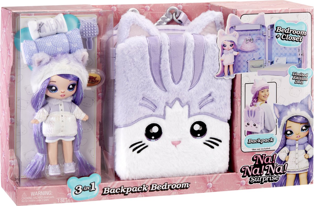 MGA NaNaNa Surprise 3in1 Backpack Bedr.S 3 Playset - Paars